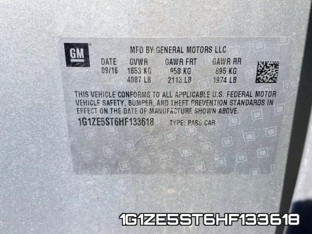 1G1ZE5ST6HF133618 фото 2