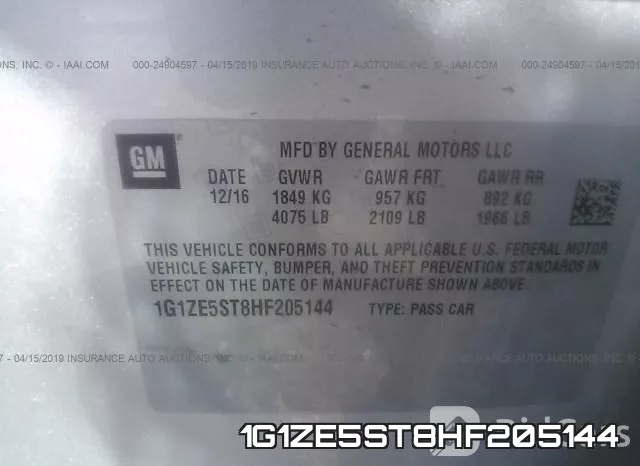 1G1ZE5ST8HF205144 фото 10