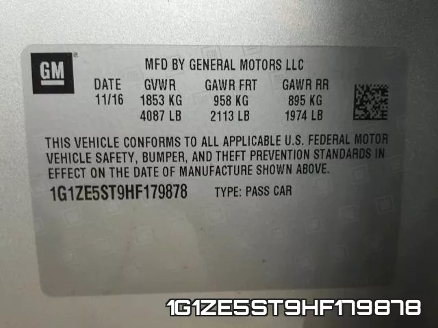 1G1ZE5ST9HF179878 фото 2