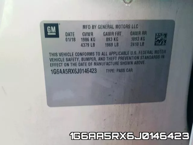 1G6AA5RX6J0146423 фото 2