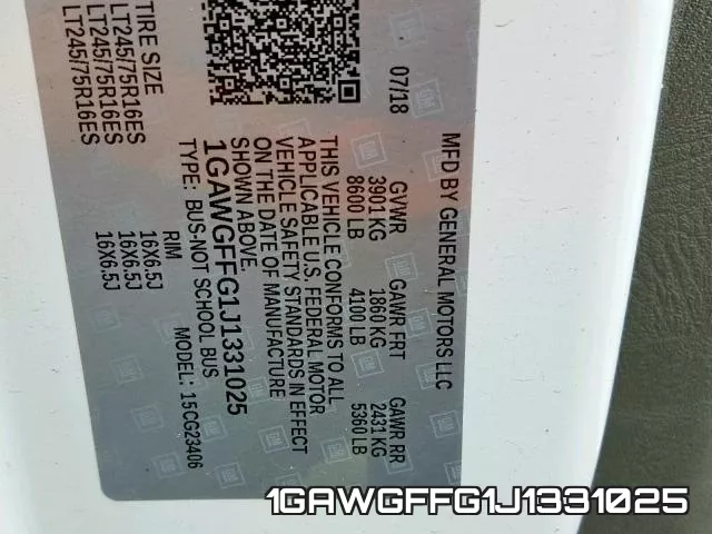 1GAWGFFG1J1331025 фото 2