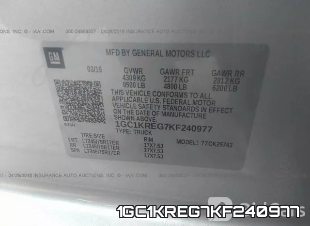 1GC1KREG7KF240977 фото 10