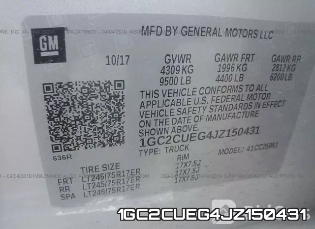 1GC2CUEG4JZ150431 фото 10