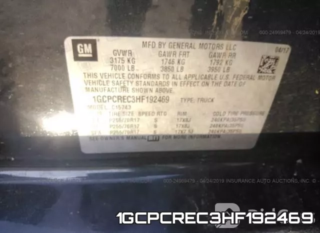 1GCPCREC3HF192469 фото 10