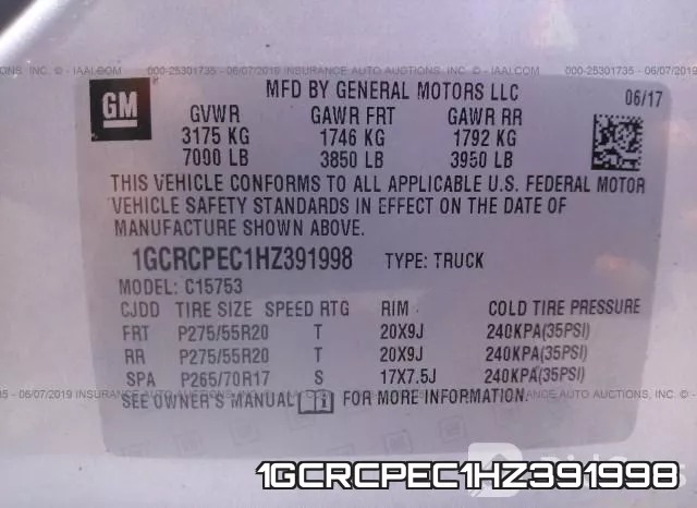 1GCRCPEC1HZ391998 фото 10