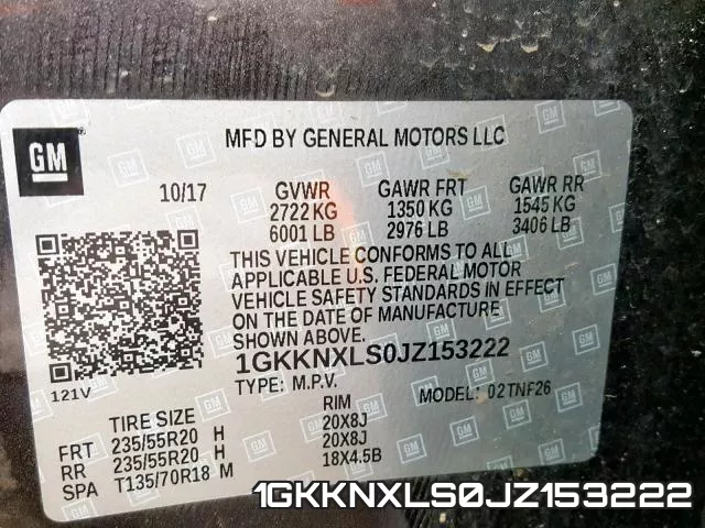 1GKKNXLS0JZ153222 фото 2
