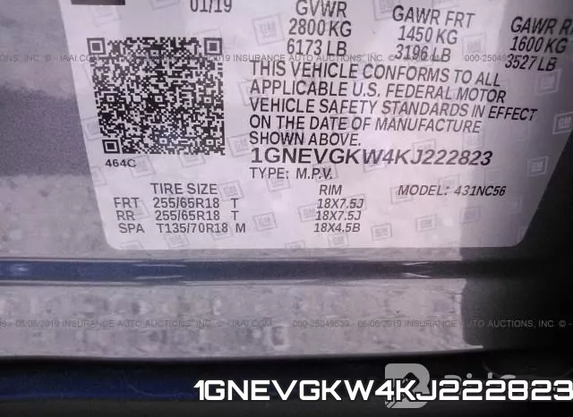 1GNEVGKW4KJ222823 фото 9