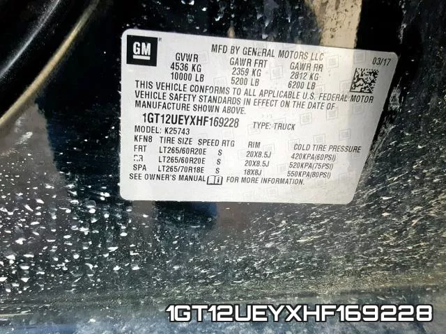 1GT12UEYXHF169228 фото 2