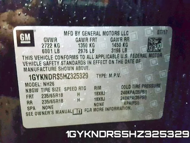 1GYKNDRS5HZ325329 фото 2
