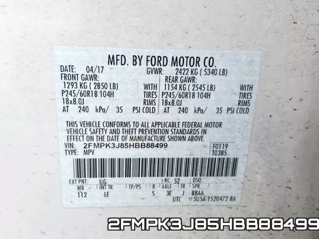 2FMPK3J85HBB88499 фото 2
