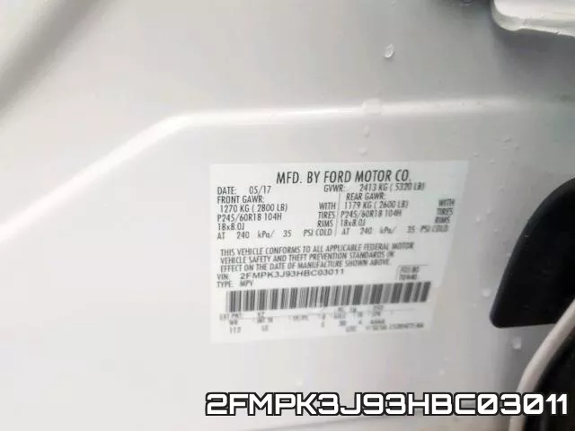 2FMPK3J93HBC03011 фото 2