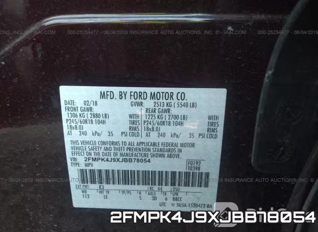 2FMPK4J9XJBB78054 фото 10