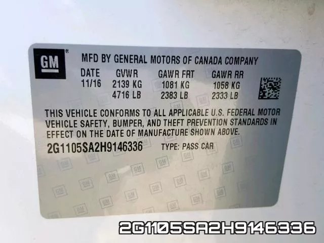 2G1105SA2H9146336 фото 2