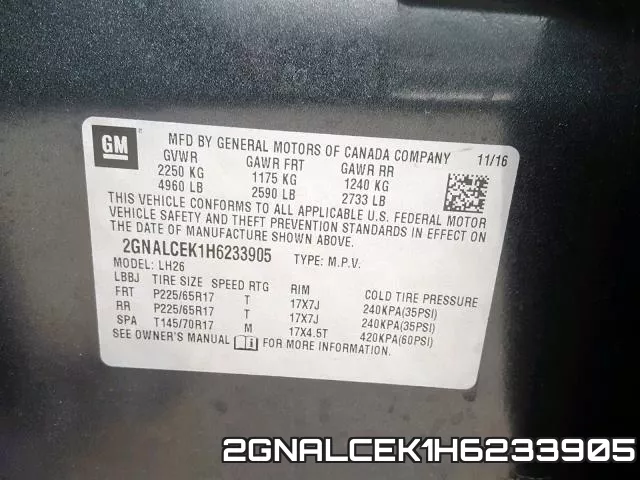 2GNALCEK1H6233905 фото 2