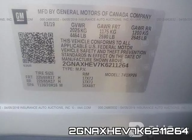 2GNAXHEV7K6211264 фото 10