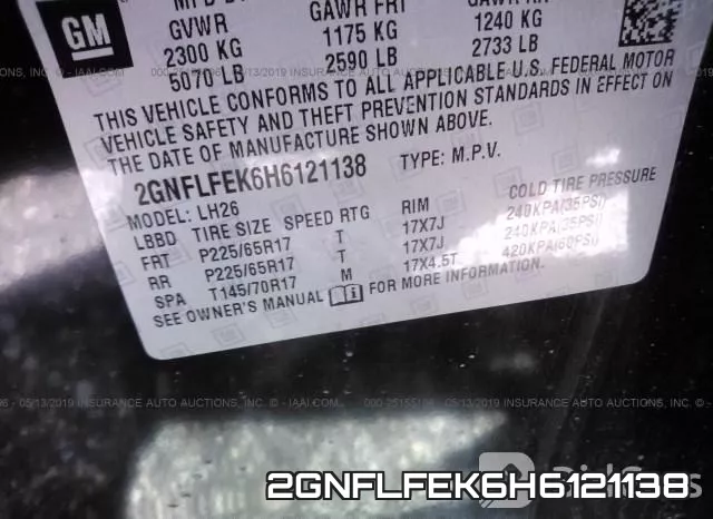 2GNFLFEK6H6121138 фото 10