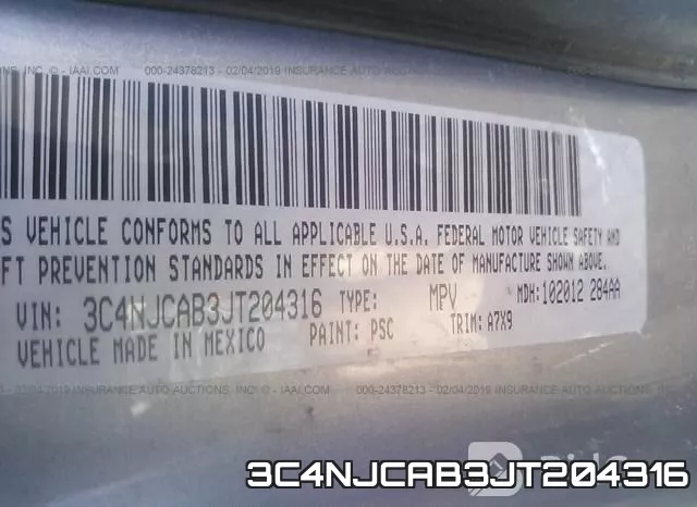 3C4NJCAB3JT204316 фото 10