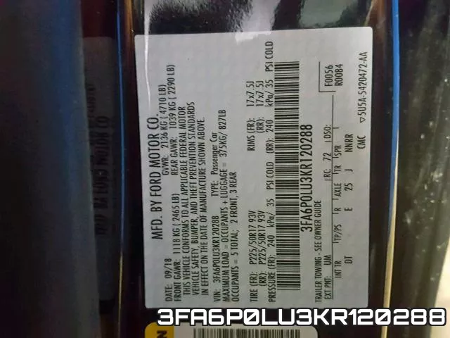 3FA6P0LU3KR120288 фото 2