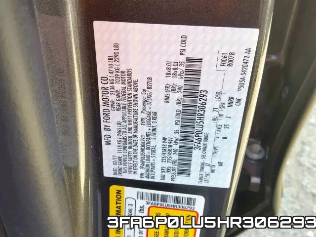 3FA6P0LU5HR306293 фото 2