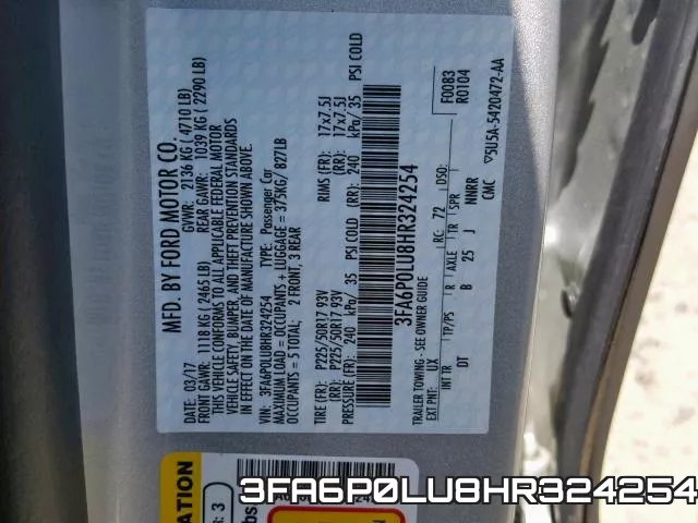 3FA6P0LU8HR324254 фото 2