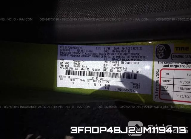 3FADP4BJ2JM119473 фото 10