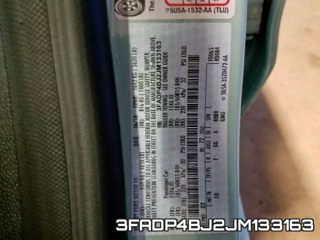 3FADP4BJ2JM133163 фото 2