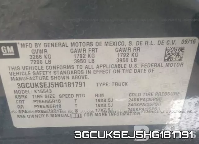 3GCUKSEJ5HG181791 фото 10