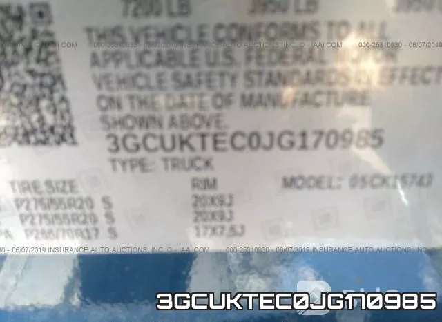 3GCUKTEC0JG170985 фото 10