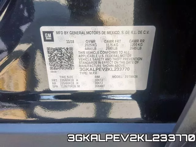 3GKALPEV2KL233770 фото 2