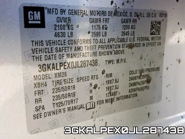 3GKALPEX0JL287438 фото 2