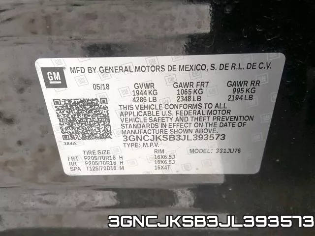 3GNCJKSB3JL393573 фото 2