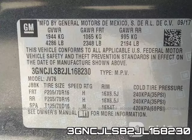 3GNCJLSB2JL168230 фото 10