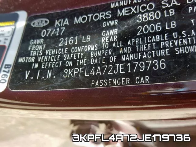 3KPFL4A72JE179736 фото 2