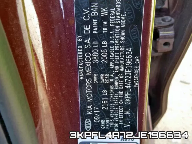 3KPFL4A72JE196634 фото 2