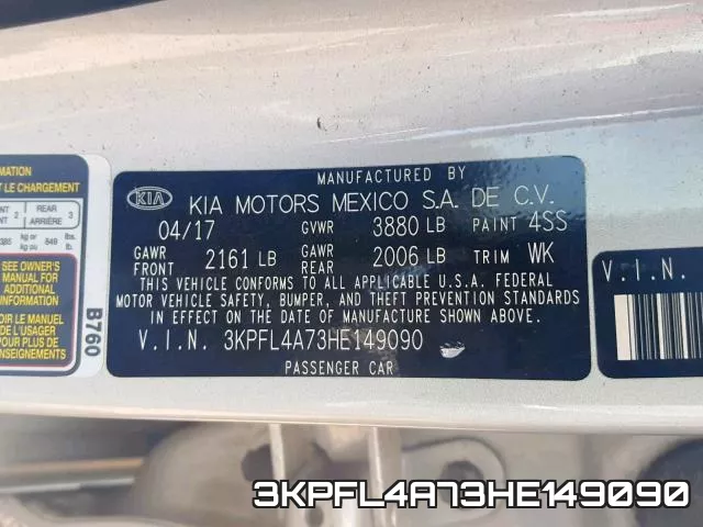 3KPFL4A73HE149090 фото 2