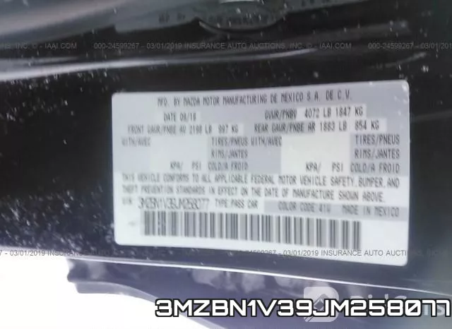 3MZBN1V39JM258077 фото 10