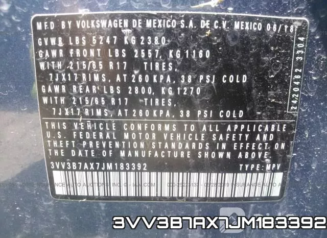 3VV3B7AX7JM183392 фото 10