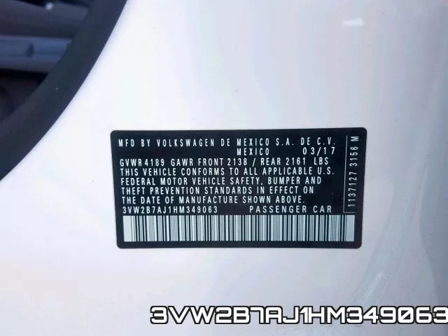 3VW2B7AJ1HM349063 фото 2