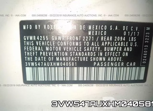 3VW547AUXHM040581 фото 10