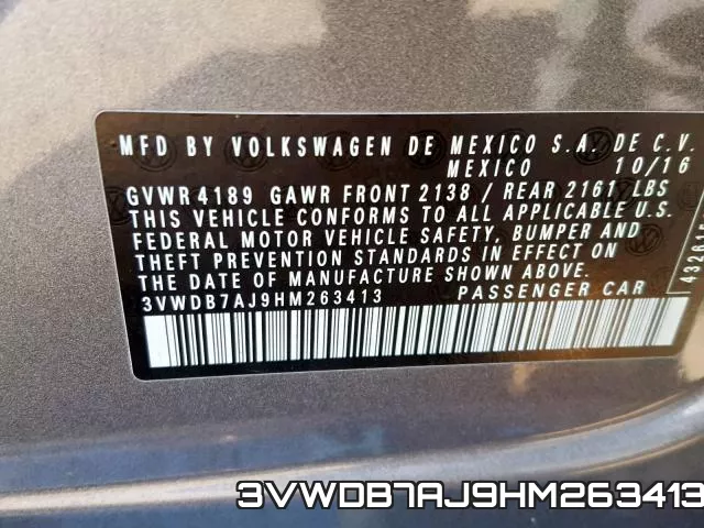 3VWDB7AJ9HM263413 фото 2