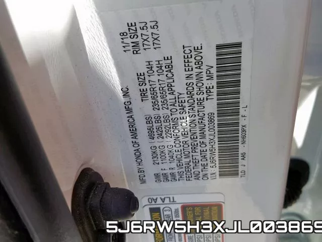 5J6RW5H3XJL003869 фото 2