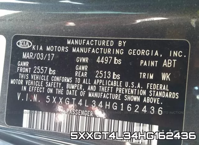 5XXGT4L34HG162436 фото 10