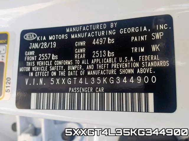 5XXGT4L35KG344900 фото 2