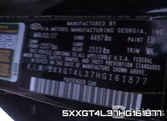 5XXGT4L37HG161877 фото 10