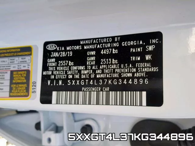 5XXGT4L37KG344896 фото 2