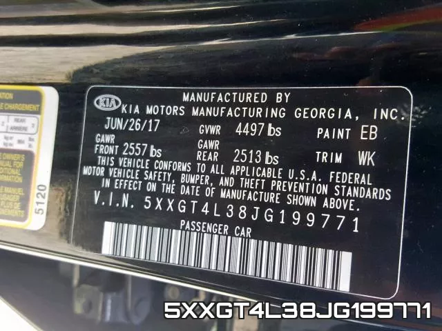 5XXGT4L38JG199771 фото 2