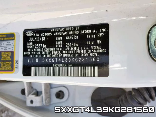 5XXGT4L39KG281560 фото 2