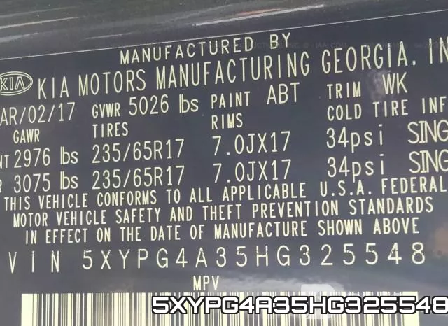 5XYPG4A35HG325548 фото 9