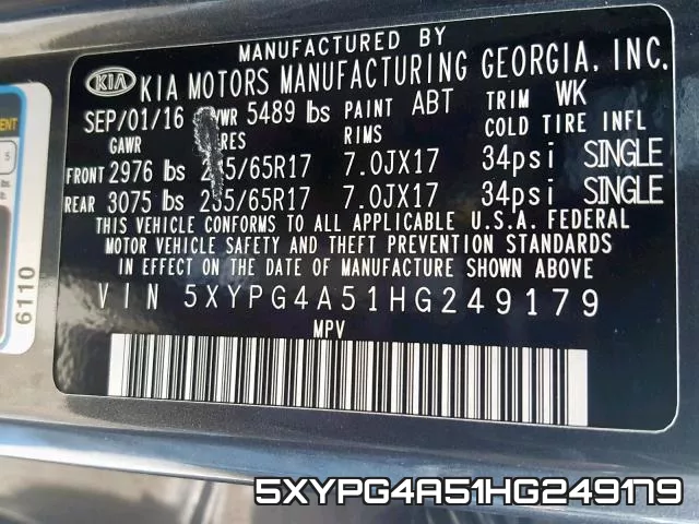 5XYPG4A51HG249179 фото 2