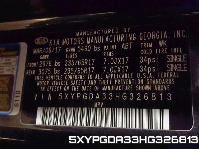 5XYPGDA33HG326813 фото 2